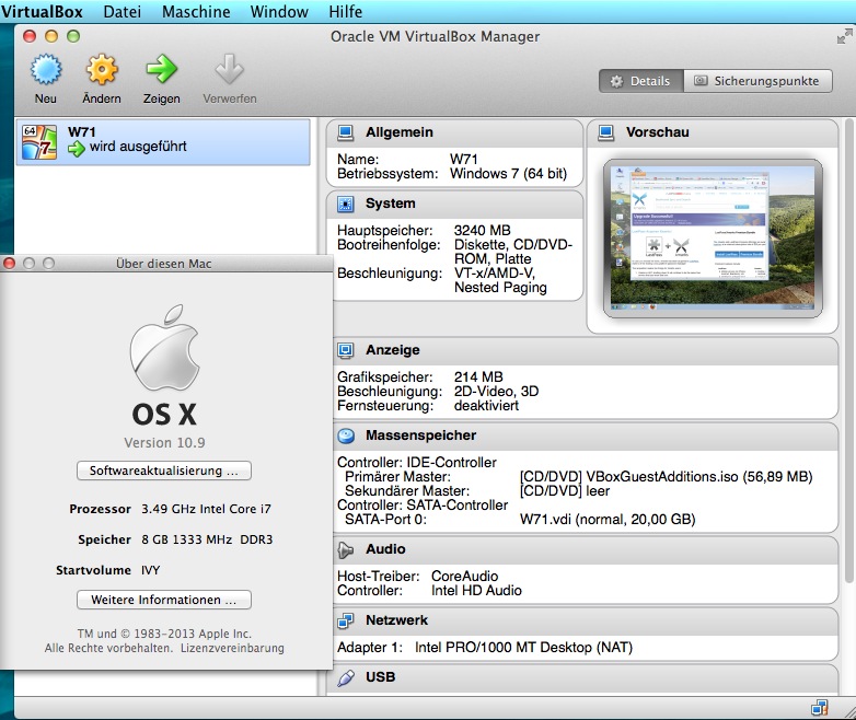 virtualbox mac os x 10.7